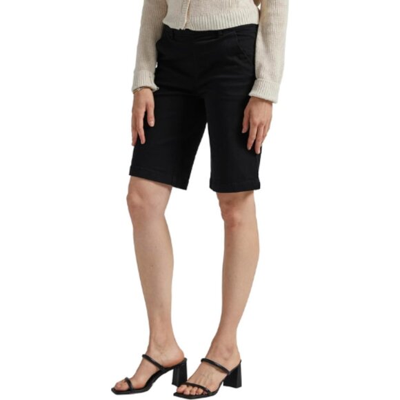 Jag Women's Maddie 10" Inseam Mid Rise Pull-On Bermuda Short Black Size 16 NWT - Picture 1 of 6